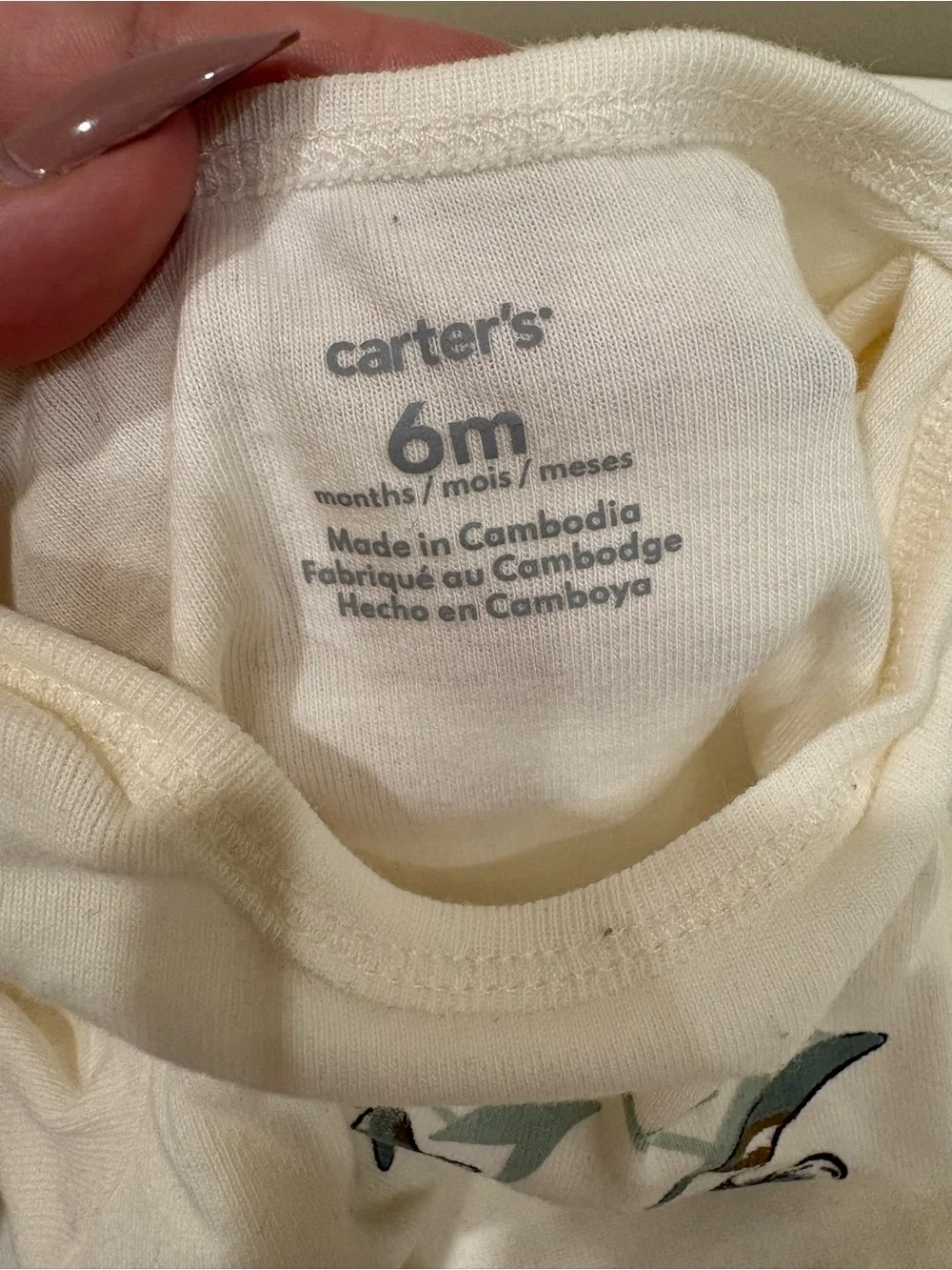 Carter's Cream Airplane Graphic One-Piece Bodysuit